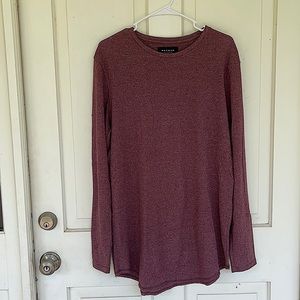 Light burgundy PacSun long sleeve shirt.
